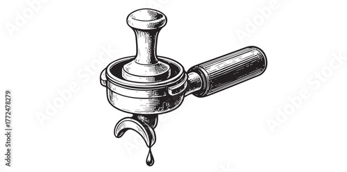 Close up shot of a chrome metal kitchen faucet isolated