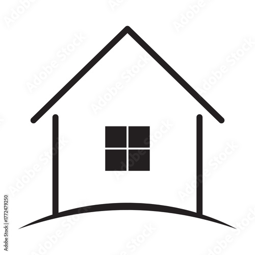 Web home icon silhouette vector.
