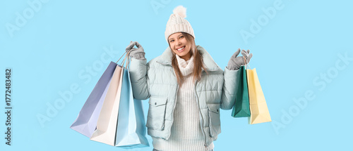 Young woman in winter cloth...
