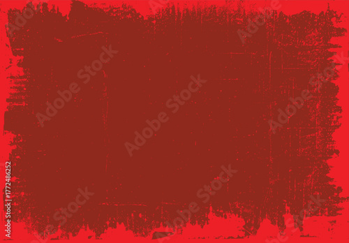 Red distressed textured background with grunge effect vector
