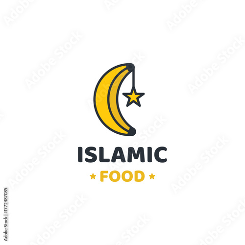 Islamic Food Crescent Logo