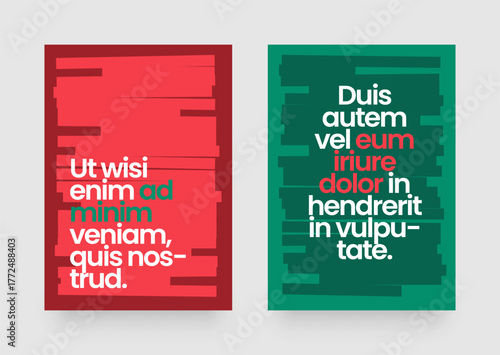 Simple template with a background made from horizontal strips of paper. Frame for your message. Layout for flyer, poster or cover.