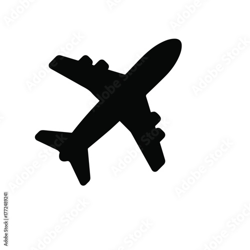 silhouette of airplane