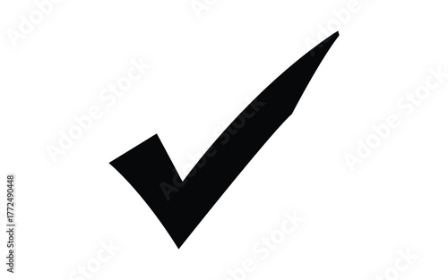 Simple black check mark icon on a plain white background.