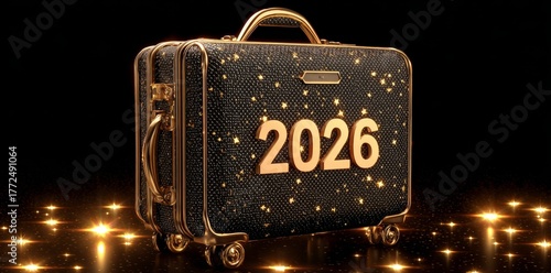 The 2026 design of this stylish travel suitcase glows with an air of anticipation, hinting at forthcoming trips and exhilarating adventures, making it perfect for travel aficionados and