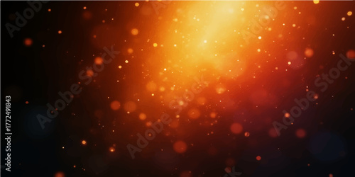 Bright blue abstract background with glowing particles and glittering stars, perfect for winter holiday and Christmas design