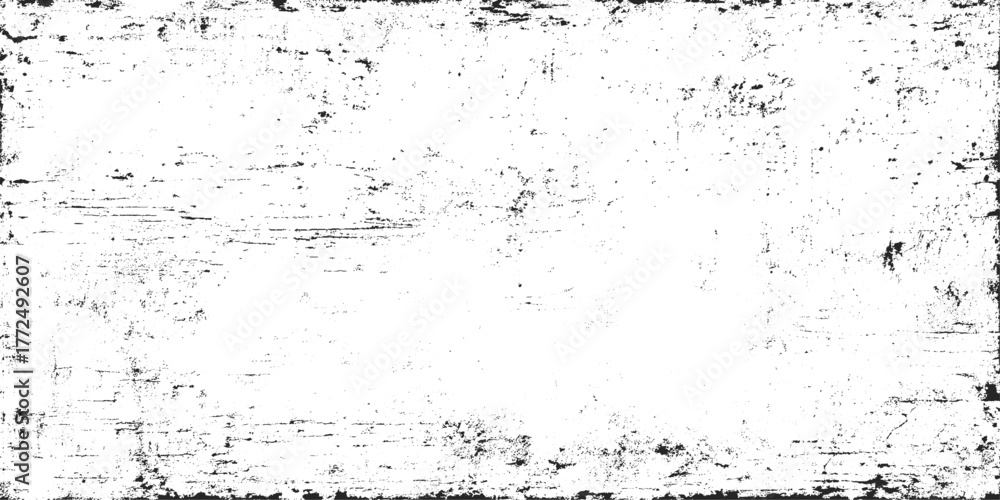 Fototapeta premium Vector Black and White Scratched Grunge Urban Texture Background . Dust Overlay Distress Grainy Grungy Effect. Distressed Backdrop Vector Illustration. 