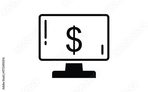 Digital money, online payment, or investment concept displayed on monitor