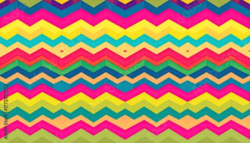 Vibrant Chevron Zigzag Seamless Pattern