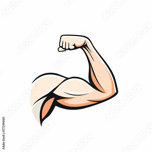 Iconic Bicep Illustration A Symbol of Strength, Fitness, and Bodybuilding