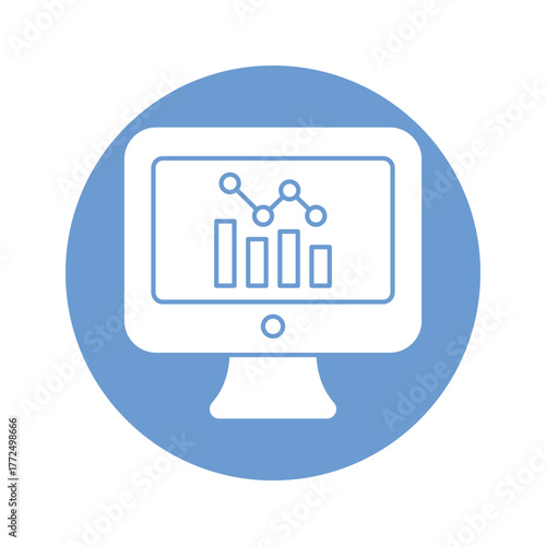 Metrics Monitor Vector Icon which can easily modify or edit