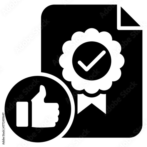 Confirmation Glyph Black Icon