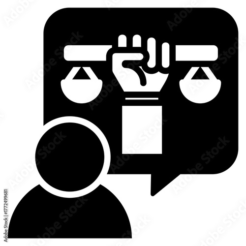 Entitlement Glyph Black Icon