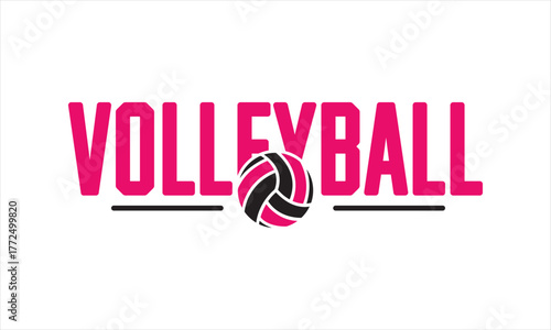 Volleyball Logo Vector – Clean Sports Emblem Design - Volleyball Graphic Artwork