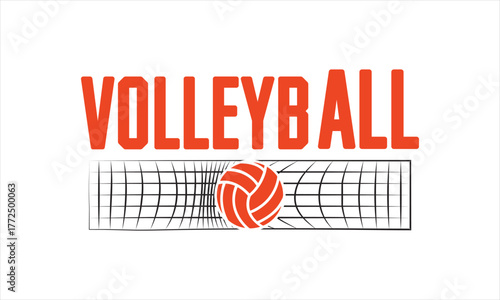 Volleyball Logo Vector – Clean Sports Emblem Design - Volleyball Graphic Artwork