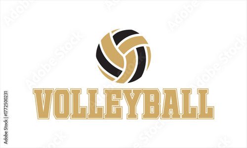 Volleyball Logo Vector – Clean Sports Emblem Design - Volleyball Graphic Artwork