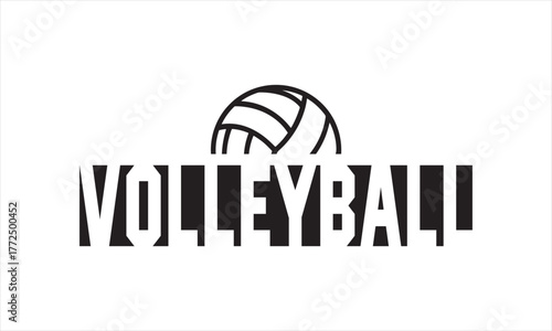 Volleyball Logo Vector – Clean Sports Emblem Design - Volleyball Graphic Artwork