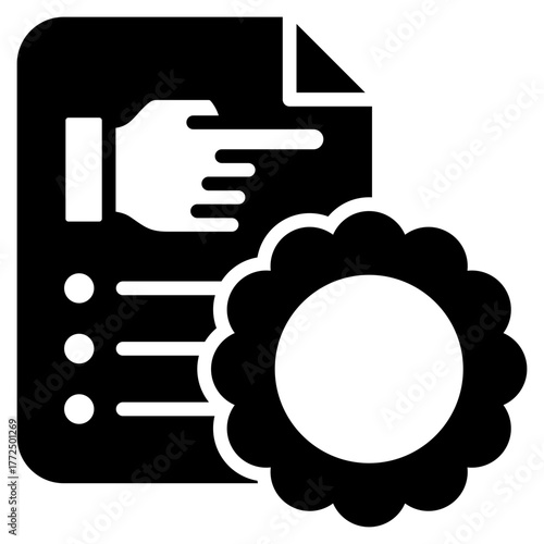 Decree Glyph Black Icon