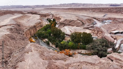 Yulin Cave Scenic Area in the Gobi Desert