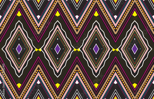 seamless gorgeous bunch with digital textile design with botanical flower green leaves gold ornament geometric border