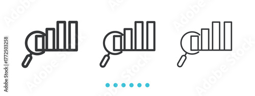 Data Analysis icon. Thin line icon vector