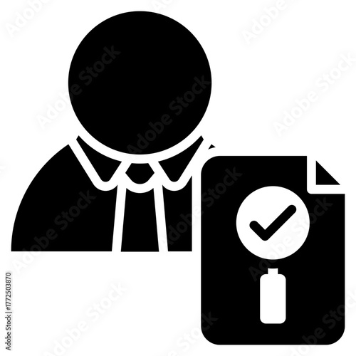 Supervisor Glyph Black Icon