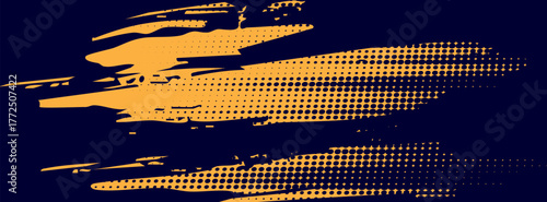 Dots halftone yellow. Dots pop art sport style vector illustration