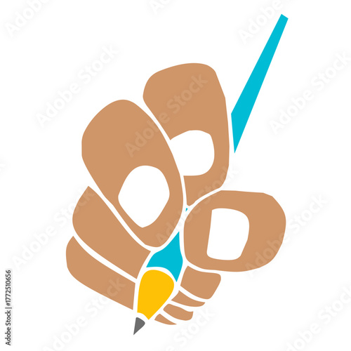 pencil with hand