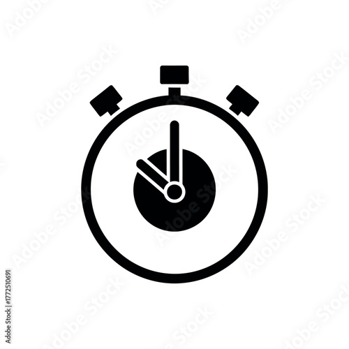 Clock Icon – Minimal Flat Time Symbol