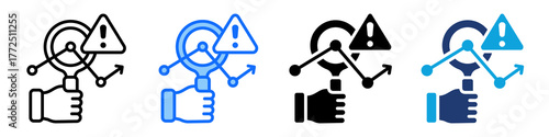 Anomaly Detection Icon Set Multi Style Vector Illustration