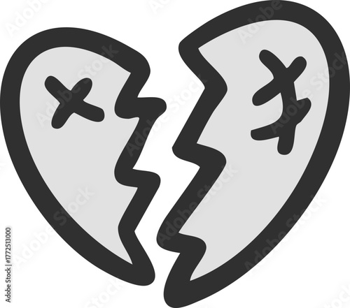 Punk Rock Heart Doodle 