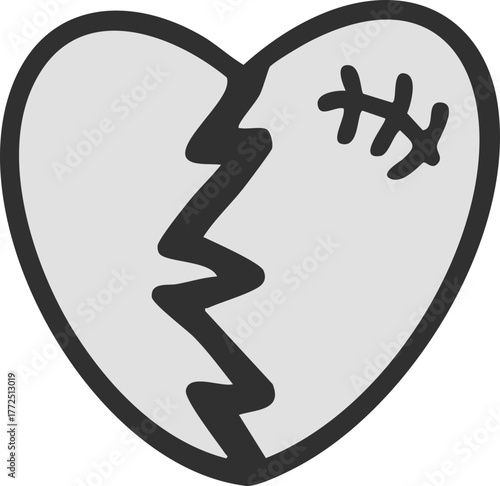 Punk Rock Heart Doodle 