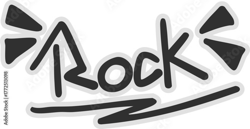 rock and roll music doodle