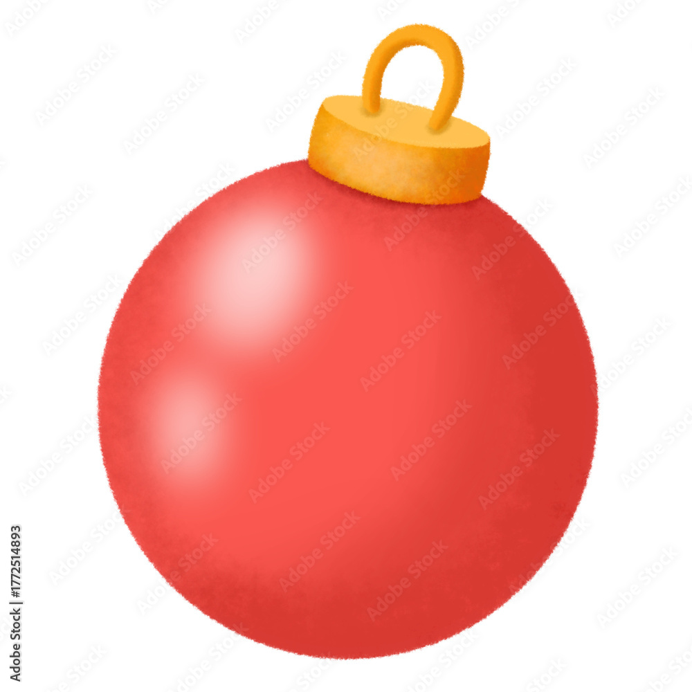 Obraz premium christmas ball ornament decoration winter tree december isolated on white clipart png transparent illustration