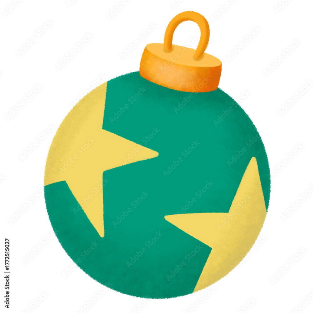 Obraz premium christmas ball ornament decoration winter tree december isolated on white clipart png transparent illustration