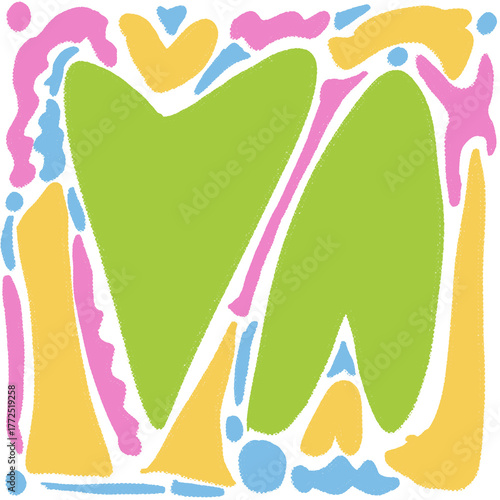 . Vibrant retro abstract background with geometric shapes and bold colors. Perfect for adding a touch of nostalgia to your designs.