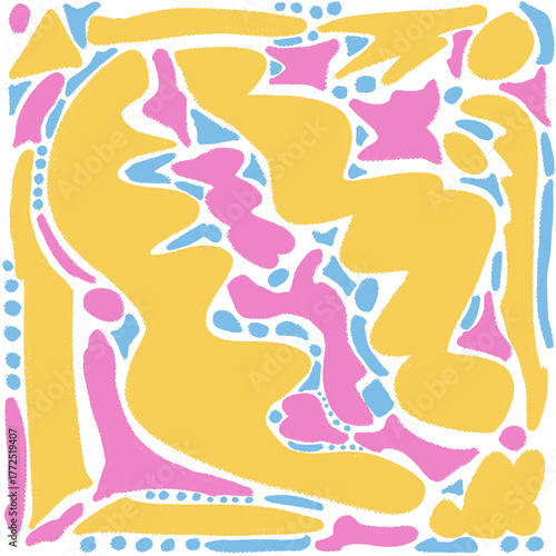 . Vibrant retro abstract background with geometric shapes and bold colors. Perfect for adding a touch of nostalgia to your designs.