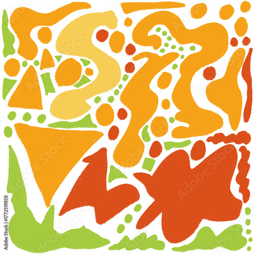 . Vibrant retro abstract background with geometric shapes and bold colors. Perfect for adding a touch of nostalgia to your designs.