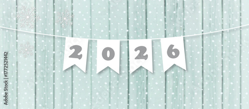 2026 girlande im schnee