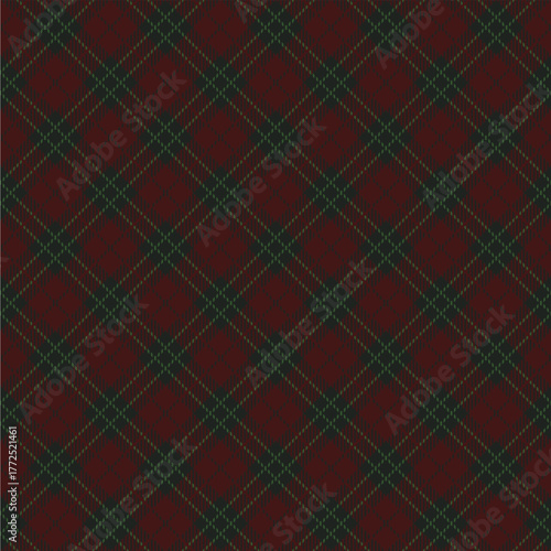 Dark Burgundy Green Argyle Pattern