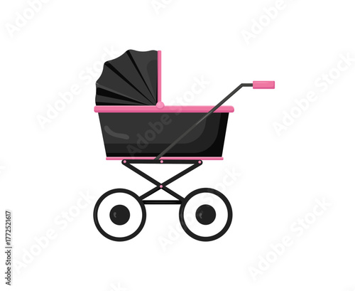 Baby stroller icon. Vector illustration
