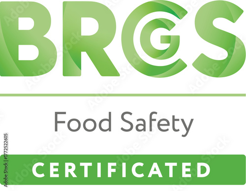 BRCGS. Food safety stamp or Food Safety Certificated