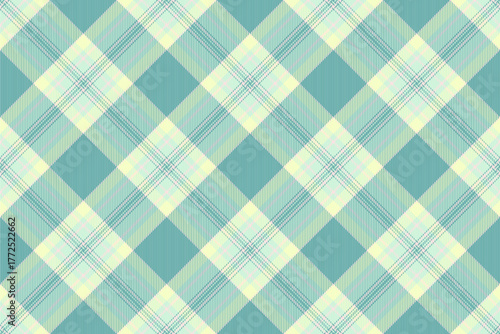 Service check fabric background, trim tartan textile vector. Paisley plaid seamless pattern texture in teal and light colors.
