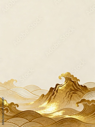 Chinese Art in traditional chinese pattern, Dragon, Phoenix, Cloud, Brushstroke, Vine in Luxurious Aesthetics pattern background