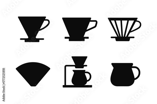 Silhouette coffee dripper and accessories set for brewing enthusiasts