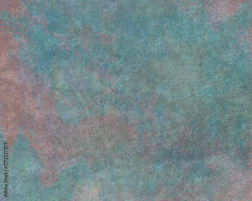 Abstract watercolor texture background with soft teal blue and muted coral tones, organic painted surface for branding, packaging, posters, editorial design and creative backgrounds