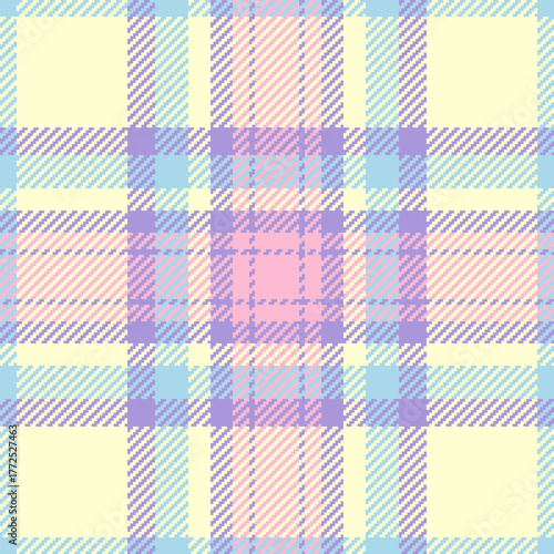 Valentine pattern texture check, glen textile tartan plaid. Swatch vector seamless background fabric in lemon chiffon and indigo colors.