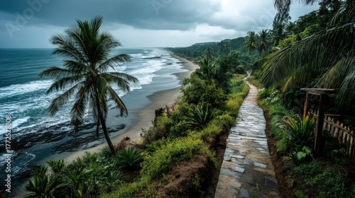 Liberia landscape rainforests and Atlantic coastline beautiful nature view
