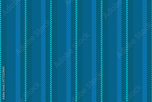Karmony vertical stripe textile, repetitive seamless lines background. Gewing pattern vector fabric texture in cyan and bright colors.