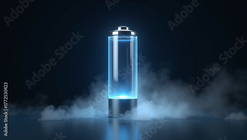 3D render of an energy storage capsule (futuristic battery)